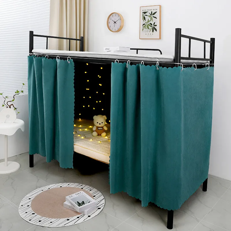 1pc/2pcs Bed Curtains Dormitory Blackout Cloth Mosquito Nets for Students Bedding Beds Canopy School 1.2/1.5m/1.8 High 2.4mWidth