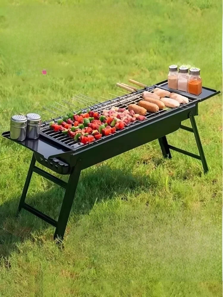 

Портативный уличный набор инструментов для барбекю из нержавеющей стали для кемпинга, складной дизайн для путешествий, легкий вес