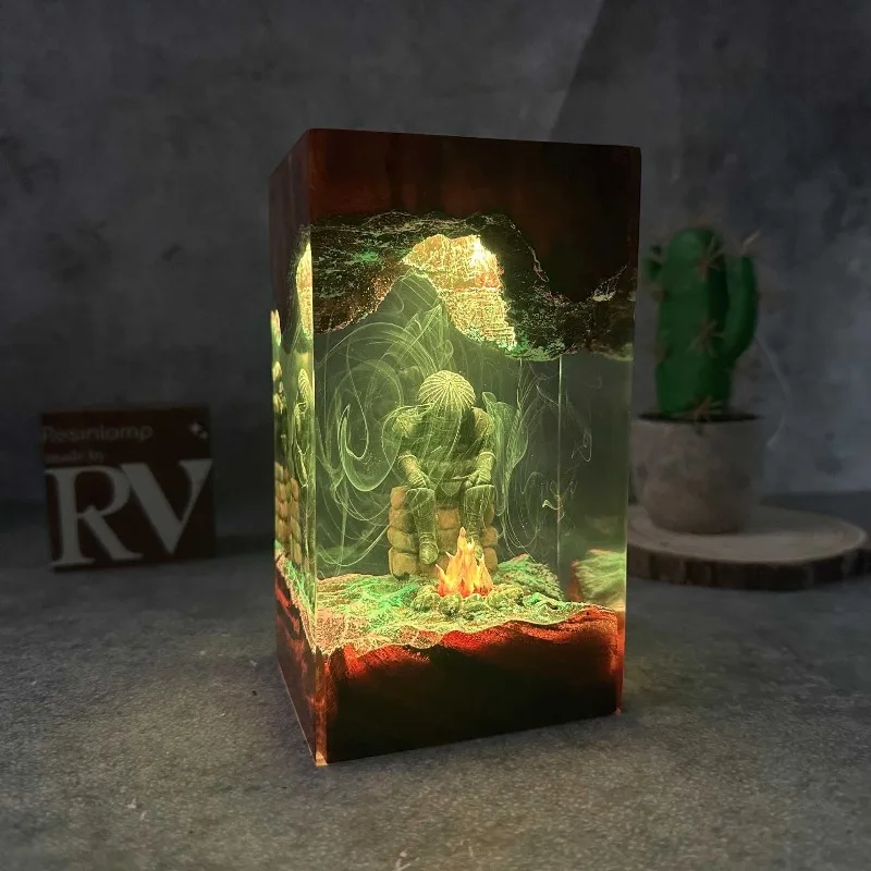 البلاستيك الراتنج مصابيح أرضية النفوس المظلمة ثلاثية الأبعاد نموذج البصل فارس ضوء الليل شخصية كاتارينا لعبة هدية LED إضاءة للطاولات الإنارة #3