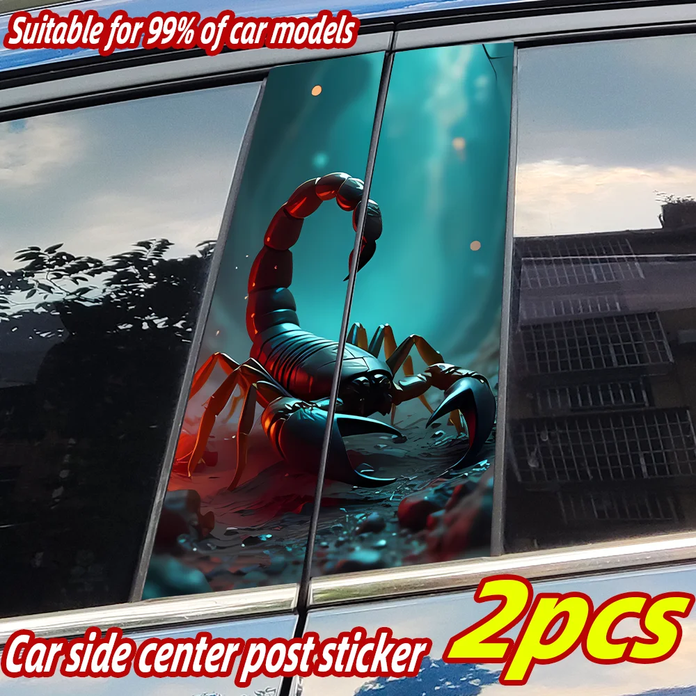 

Vicious Scorpion Car Stickers Auto B Pillar Waterproof Center Column Decor Cover Scratches Car Doors Pillar Decals Accessories