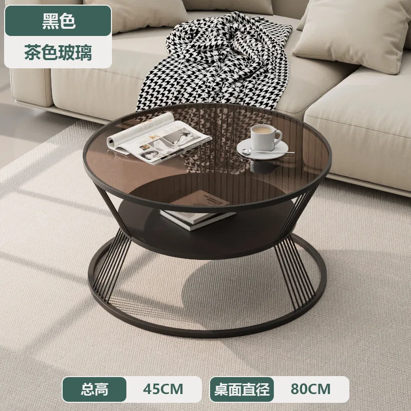 Table Basse Moderne et Minimaliste en Métal Transparent, Rangement Nordique, Meuble d'Entrée