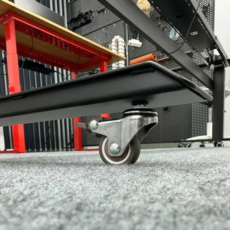 Lifting Desktables Dedicated M8*15 Wheels With Brake Mute 360° Swivel Heavy Wheels Durable Stable Non Slip Furniture Casters
