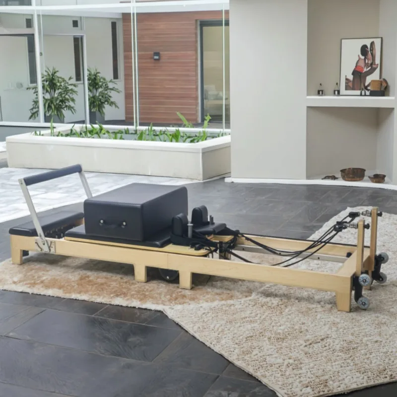 

YTYIN Multi Functional Essential Use Props Custom Peak Maple Folding Reformer Pilates Home