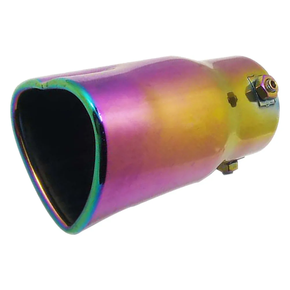 

Stainless Steel Car Exhaust Tip Love Heart Design Single Outlet Muffler For Cars Heart Exhaust Tips Car Exterior Accessories