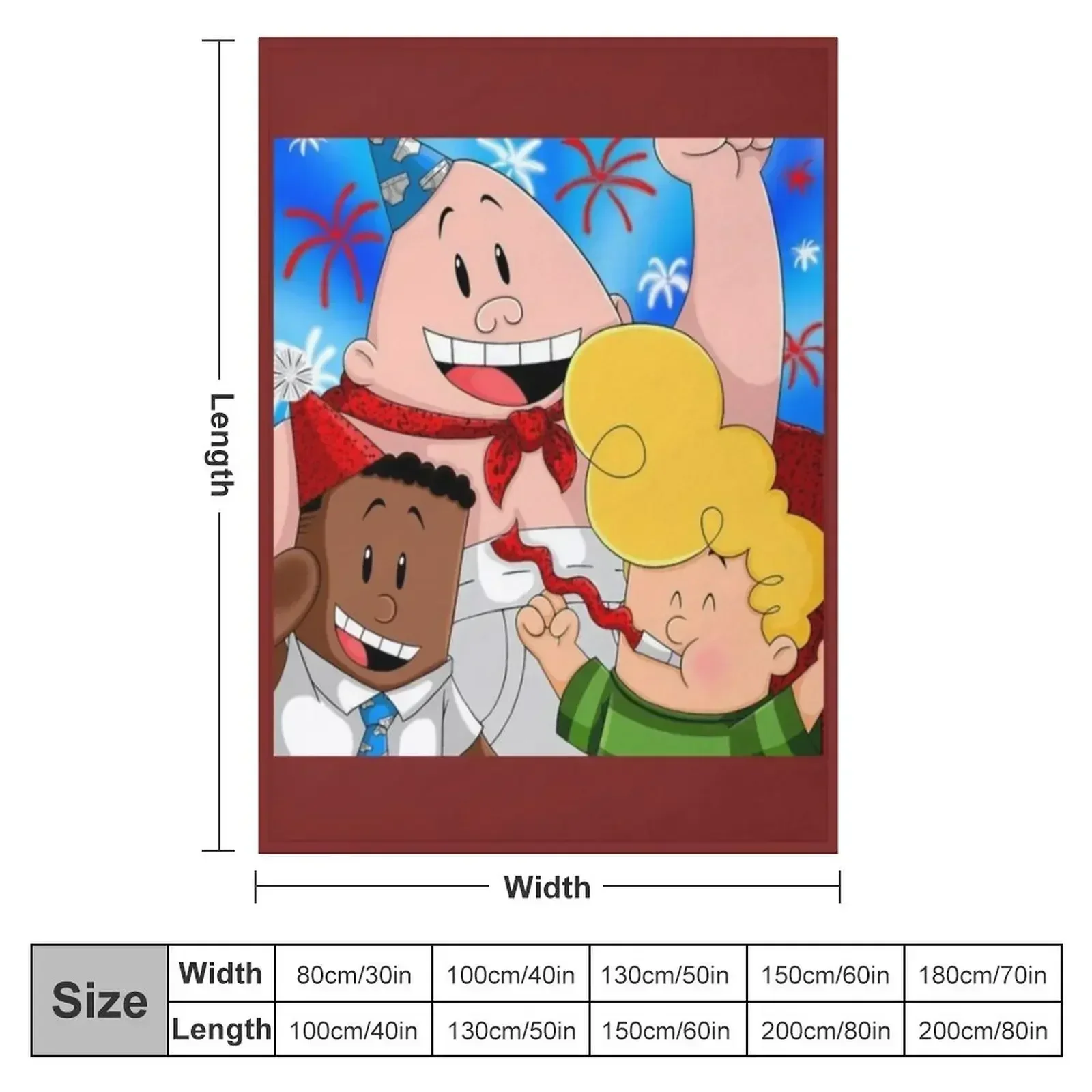 Captain underpants merchandise Throw Blanket Cute Flannel Blankets