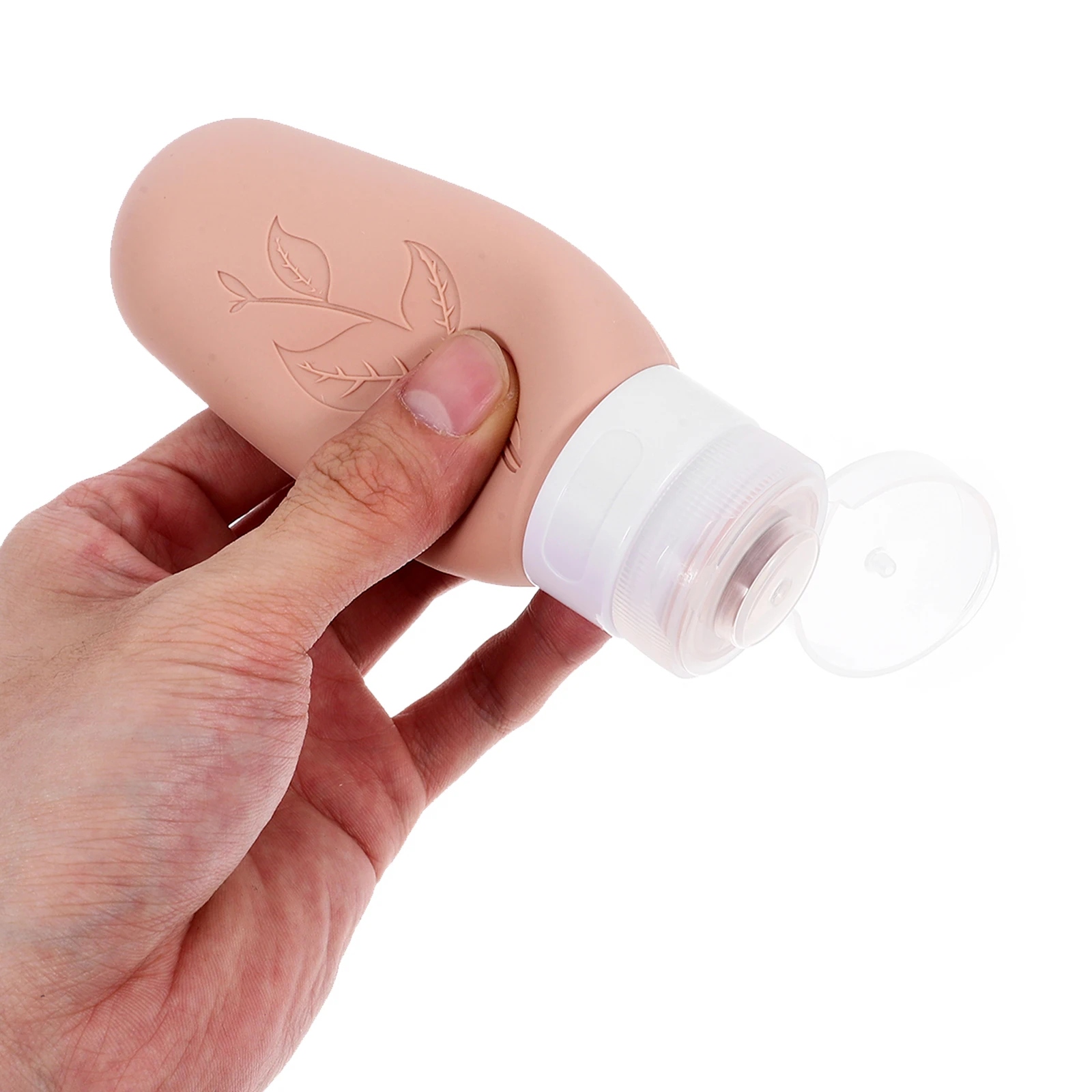 

4pcs Silicone Travel Leak Proof Empty Makeup Containers Portable Cream Jars Reusable Toiletry Bottles For Women