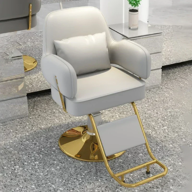 

Beauty Barber Chair Swivel Makeup Professional Luxury Salon Chair Recliner Hairdressing Cadeira De Barbeiro Commercial Furniture