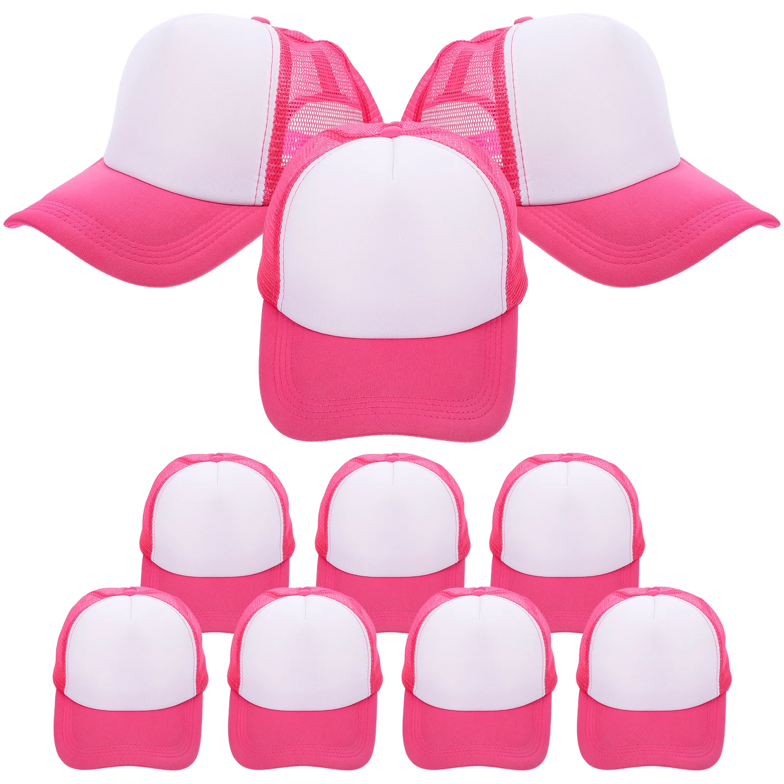 

10Pcs Blank Baseball Caps Mesh Sublimation Hats DIY Heat Transfer Outdoor Hats Unisex Summer Versatile DIY Blank Hat