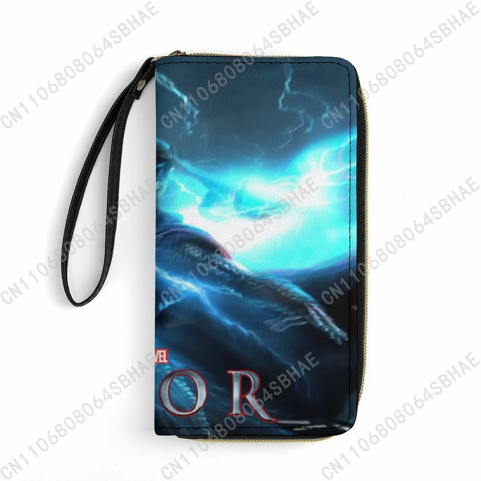 

Marvel The God of Thunder Custom PU Leather Wallet Rope Handle Small Portable Card Holder Men Women Purse Gift Friend Cosplay