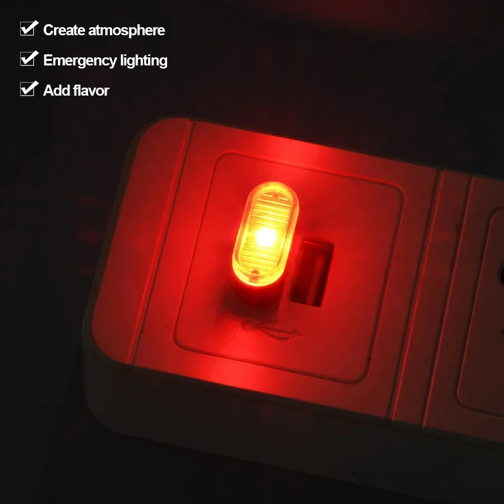 ミニUSB LEDネオンシーリングライト,車内装飾ライト,ユニバーサルPCプラグアンドプレイ,非常灯,1個