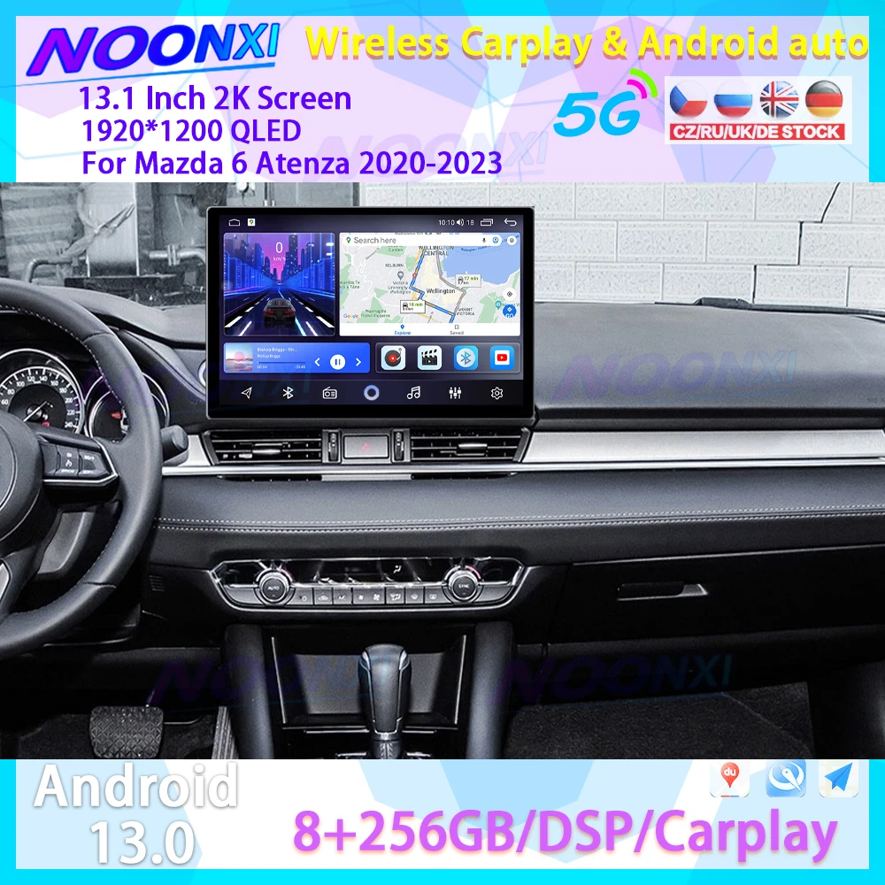 

Автомобильный мультимедийный плеер, экран 13,1 дюйма, Android 13, 2K, для Mazda 6 Atenza 2020-2023