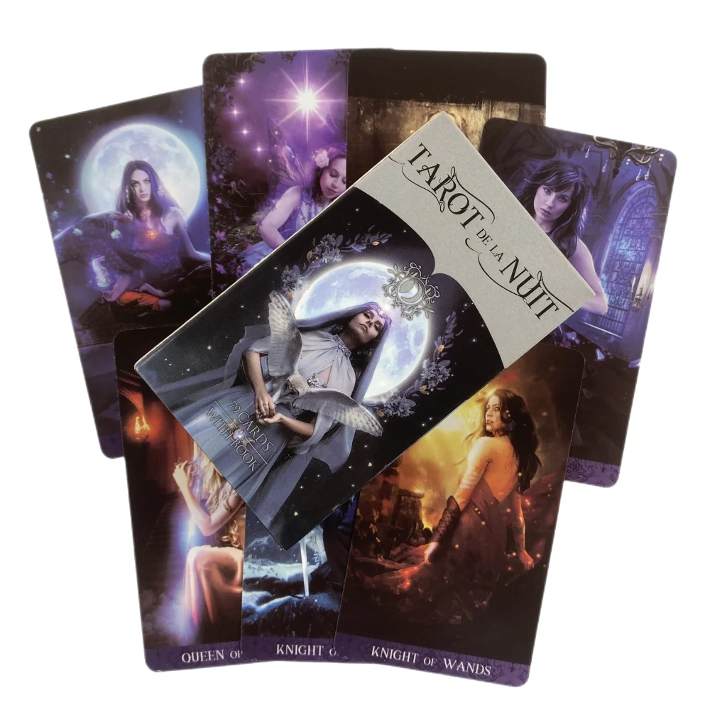 Cartas De Tarot De La Nuit, baraja de 79, edición de adivinación de visiones en inglés, cartas de juego de mesa