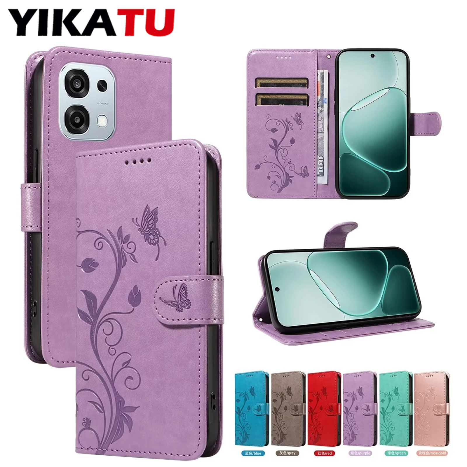 

Skin Friendly Wallet Leather Case For OPPO Realme 15 15T 5G 14X 14T 12 13 14 Pro Plus 11X 11 10 4G 9i 9 8i 8 Anti Theft Brush