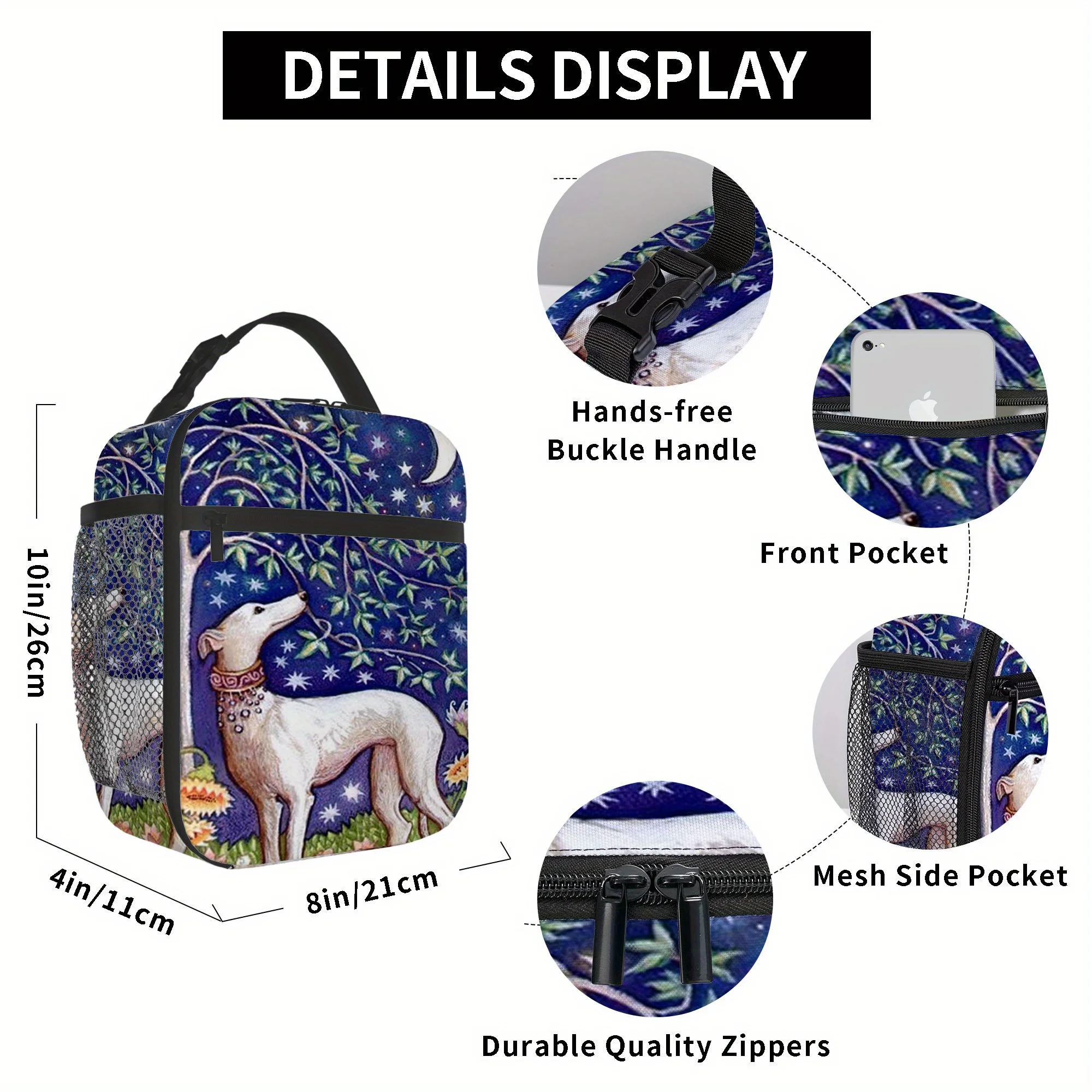 Star Sky Crescent Moon Insulated Bag Is Not Intended for Food Contact And Is Suitable for Home, Restaurant, Or Office Use