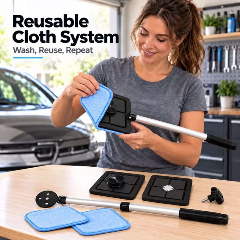 Dual Magnetic Cars Windshield Cleaners Windows Glasses Cleaning Kits 2026 Upgrade Streak Free Compact Brushes Home Tools Vehicle