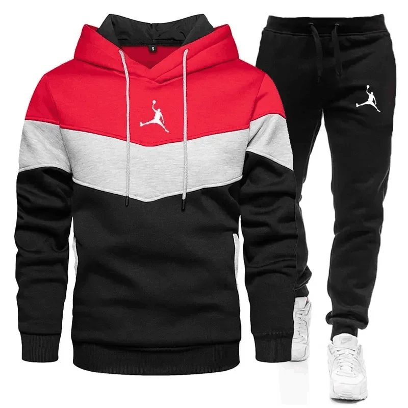 Men's Hooded Sweatshirt And Zipper Pants, Casual Sportswear, Running, Fitness, Sportswear, Men's Brand, Spring And Autumn 2022