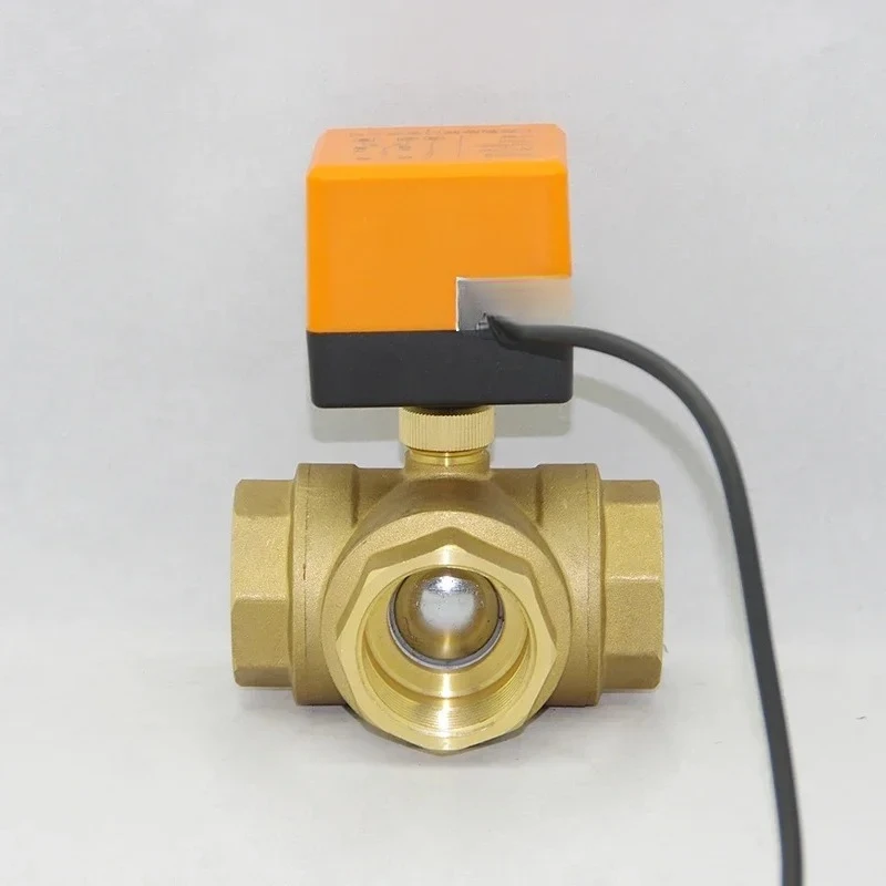 

Electric ball valve two way three way control 220V12V24V air conditioning fan coil solar energy 4 points 6 points DN15 20