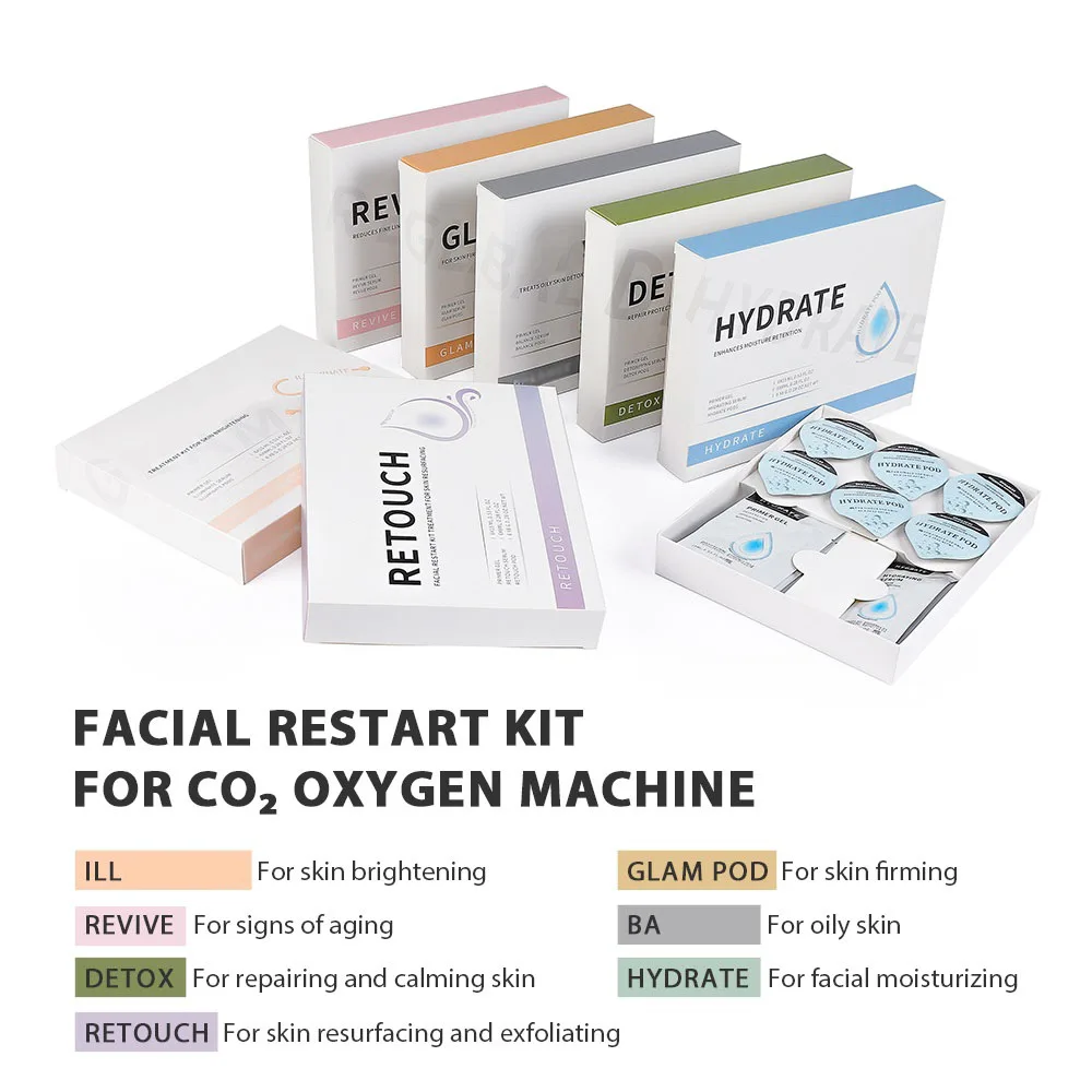 12 Types Facial CO2 Oxygen Bubble Machine Oxygen Jet Spa Capsule Serum Gel Facial Massage Exfoliate Rejuvenation Beauty Device