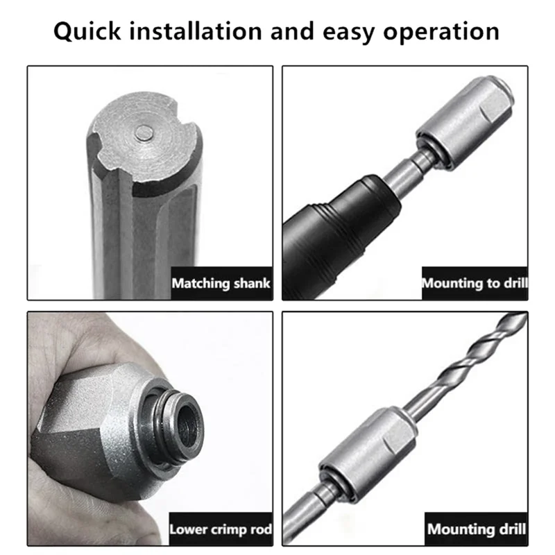 

1 PCS SDS Max To SDS Plus Adapter Impact Drill Converter Quick Tool For SDS Max Hammers Black-ABQU