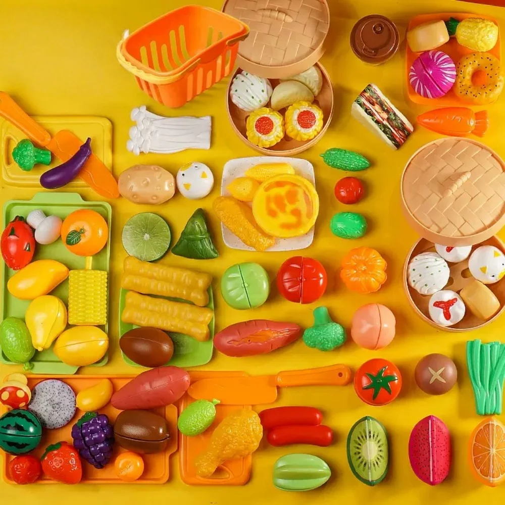 Educational Vegetable Cutting Toys Set for Kids - Fruit Playhouse Role Play Tools Early Skill Development Fun Holiday Gifts
