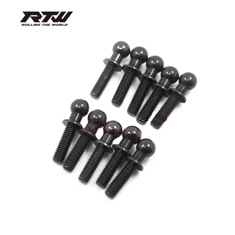 RTW Model Aluminum Alloy Ball Head Screw 4.8mm Metal Ball Head Dog Bone Screw TSA3x6x8x10