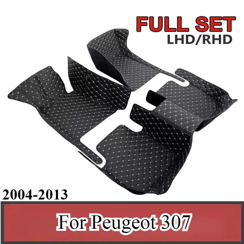 

Автомобильные коврики для Peugeot 307 2004 2005-2007 2008 2009 2010 2011 2012 2013 Пользовательские подушечки для ног Коврик Чехол Аксессуары для интерьера