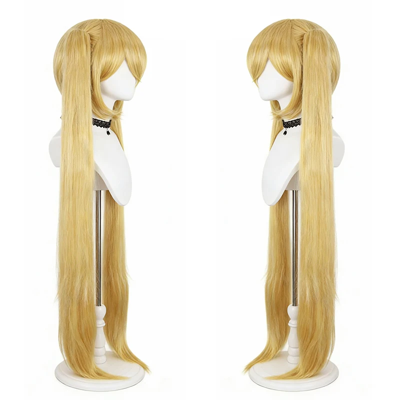 Perruque synthétique Anime Miku Cosplay, 120 cm, double queue de cheval détachable, adaptée aux femmes, pour la vie quotidienne, les fêtes, les jeux de rôle, résistante à la chaleur