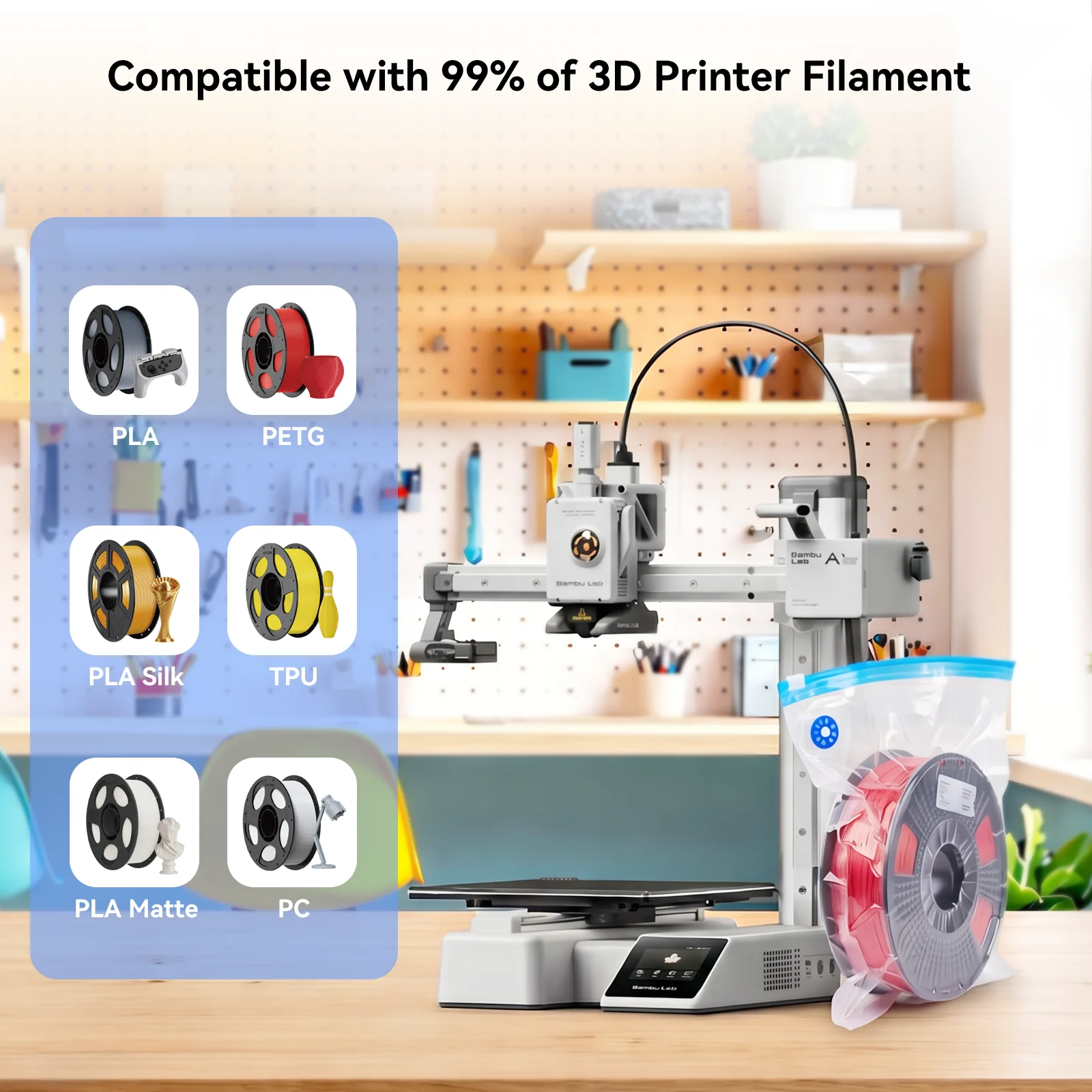 JuWecubic Filament Storage Bags, 30 Pack 11.8" x 13.4" Vacuum Storage Bags for 3D Printer Filament Storage 6