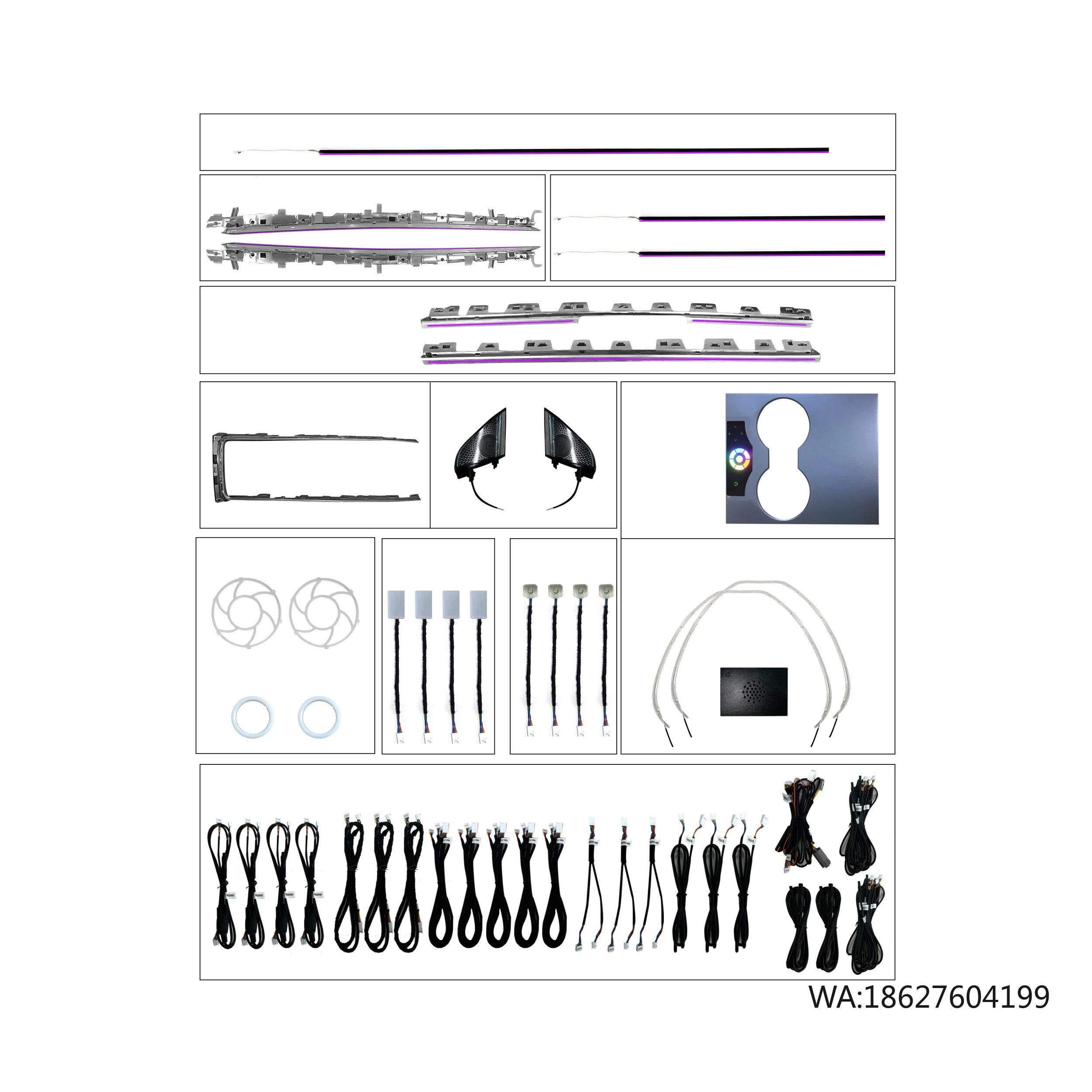 

Атмосферная подсветка салона автомобиля, декоративная подсветка для Tesla Model 3 2021-2022, лазерная гравировка, 25 RGB-светильников