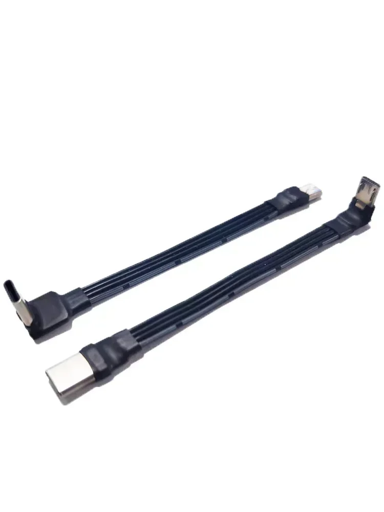 FFC USB 2.0, kabel typu C, kątowy, 90 stopni, z wtykiem męskim na obu końcach, do Micro USB, prosty, płaski, elastyczny, przedłużacz, adapter FPV, kabel do przesyłania danych. — zdjęcie produktu 7
