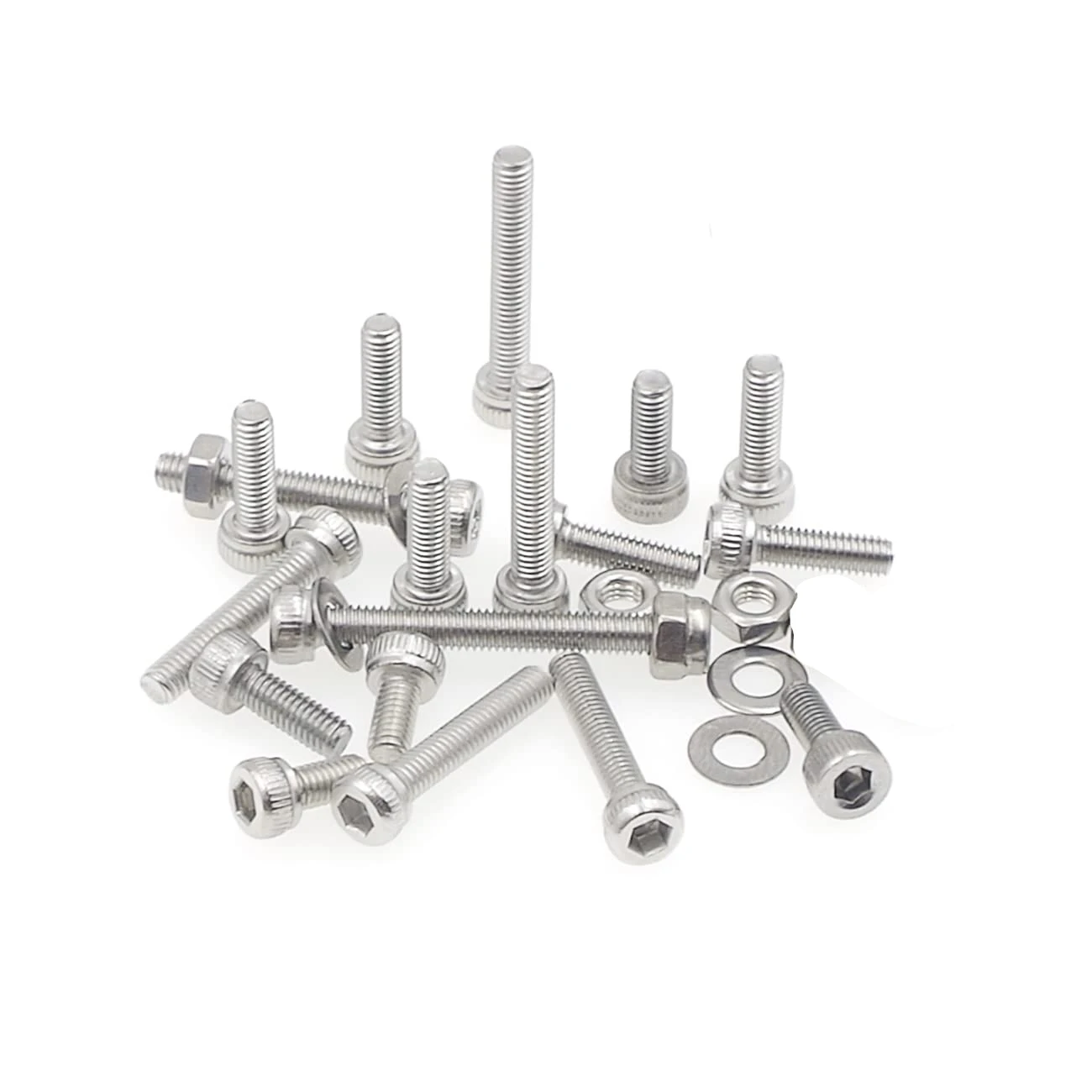 

Metric 290PCS M3 Stainless Steel Internal Hex Nut/Flat Washer Combo Kit