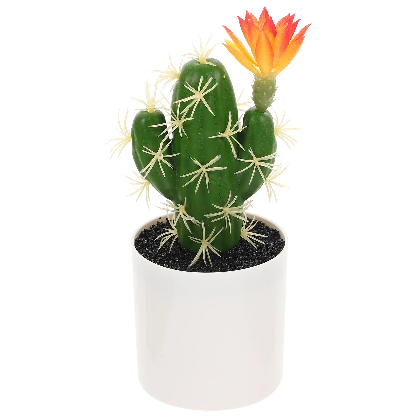 Simulation Cactus Bonsai Ornament Cartoon Decor Plastic Lifelike Artificial Decorative Fake Desktop Potted