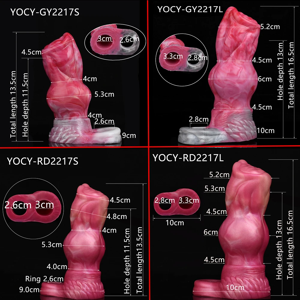 YESBUY Thick Wolf Dildo Sleeve Big Knot Penis Sheath For Men Dick Enlargement Sex Toy Delay Pleasure Time Butt Vaginal Massager