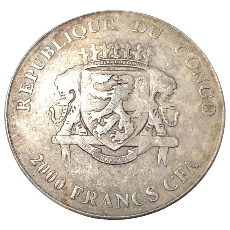 

2000-FRANCS-CFA-REPUBLIQUE-DU-CONGO Silver Copy Coin