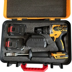 21V 13MM Brushless Electric Drill 180N/M 5400mah Battery Cordless Screwdriver With Impact Function Can Drill Ice Power Tools