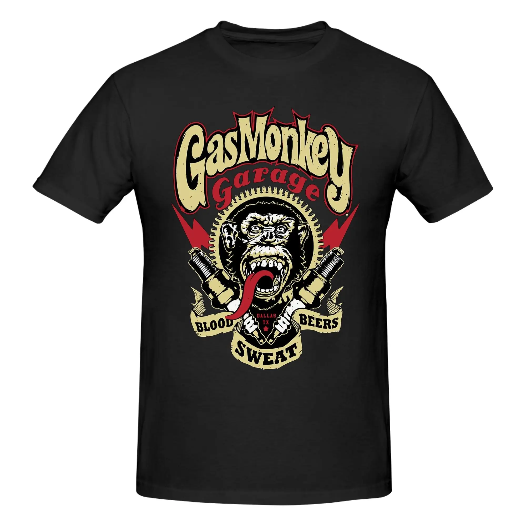 1 Piece Fast N’ Loud Novelty 100% Cotton T-Shirt Monkey Garage Tees Tops For Men