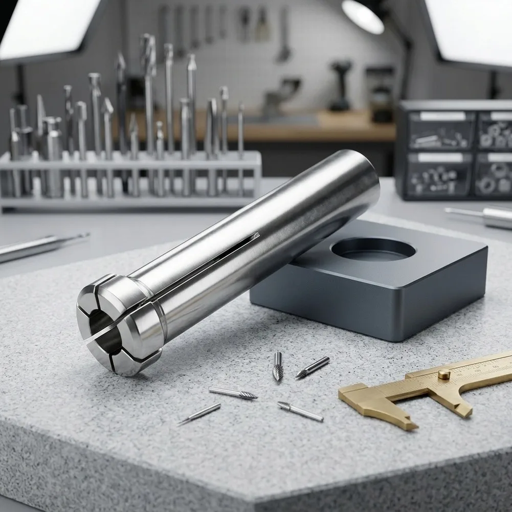 Precision Collet Adapter for Engraving Tools Built to Accept 3 mm and 3.175 mm Shafts and Deliver 2.35 mm Output Diameter
