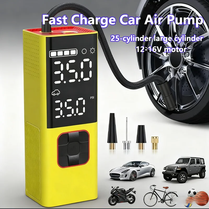 

Wireless Car Air Pump Portable Air Compressor 50W 7500mAh Electric Car Tyre Inflator Digital Display Car Motorcycle Bicycle Ball