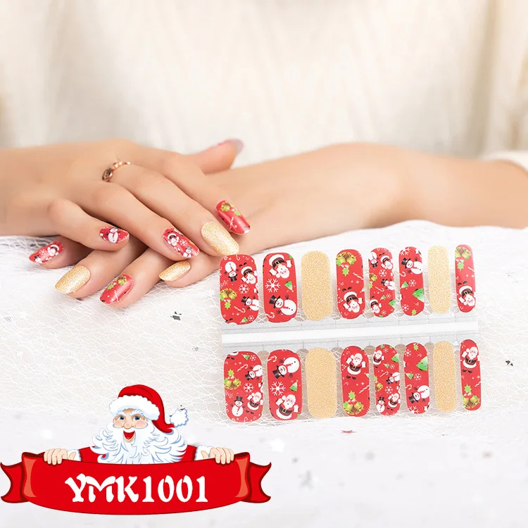 New Nail Art Sticker Snowflake Nail Decal Christmas Nail Art Sticker Full Nail Sticker