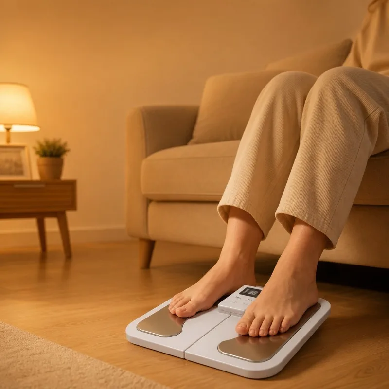 EMS Foot Heated Massager Portable Folding Foot Massager Heating Muscle Massage Relief Device