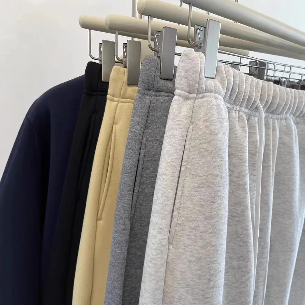 ارتفاع الخصر سميكة لامب المخملية الرباط Sweatpants المرأة فضفاضة عارضة الرياضة الدافئة السراويل الطويلة تخفيف نمط القطن #4