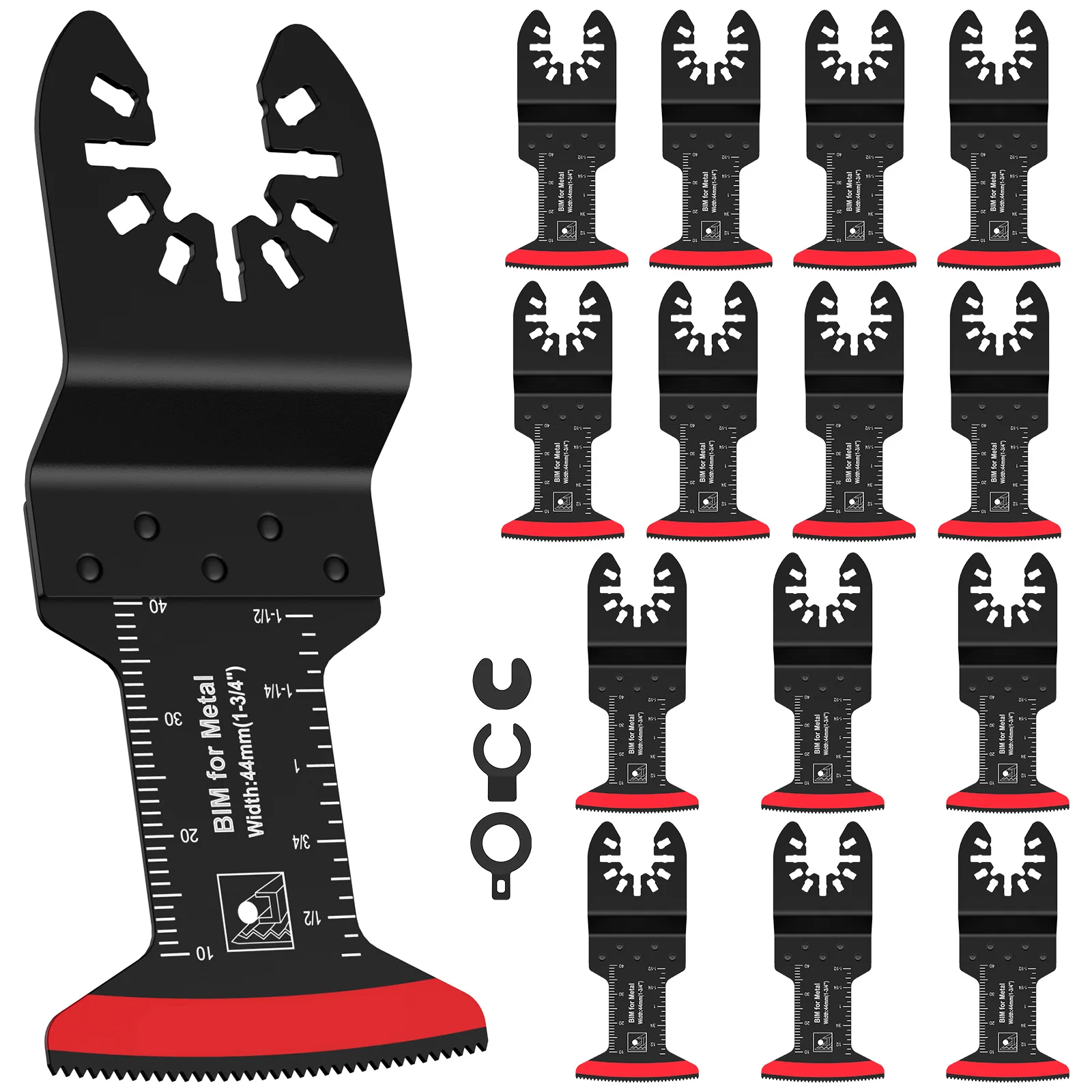 15 pçs multiferramenta lâmina de serra de corte de madeira multi ferramenta lâmina bi-metal oscilante borda curvada lâmina de ferramenta oscilante para madeira metal