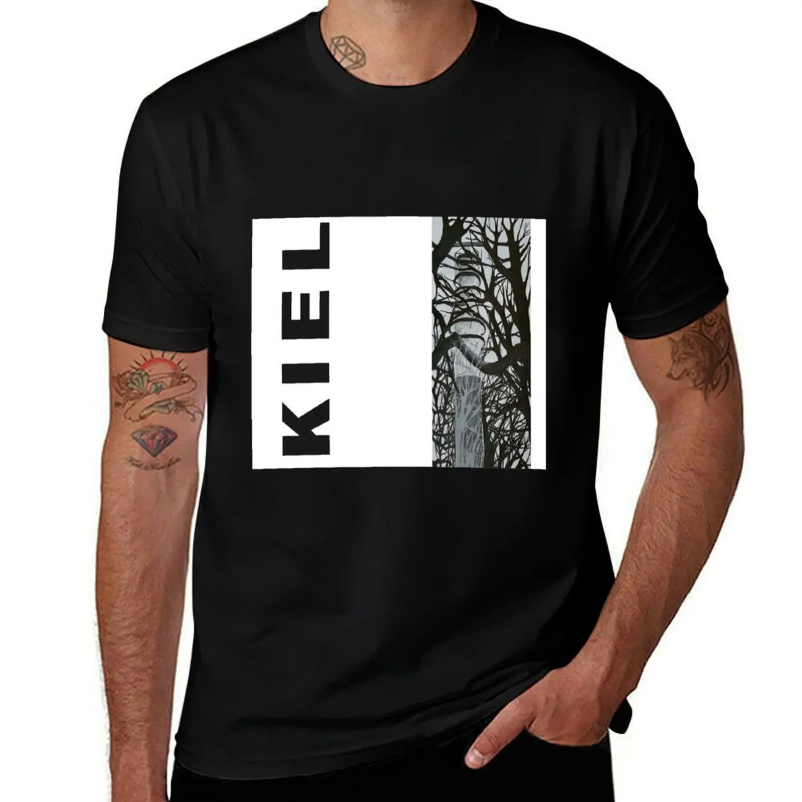 Kiel lighthouse Bülk T-Shirt Fashion Print Casual Short Sleeve T-Shirt