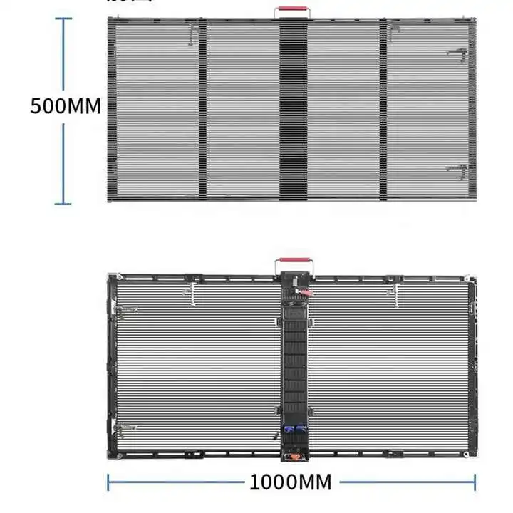 Panel Layar LED Slim P3.91-P7.8, Panel Layar LED Transparan Fleksibel