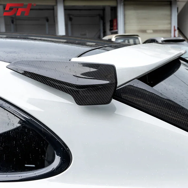 Dry Carbon Fiber Roof Wing Side Spoiler TKT End Plates for Porsche Cayenne Ordinary Version/Coupe 9Y0 9YA 2018-UP Car Parts