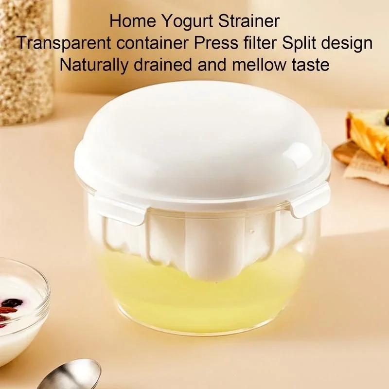 Yogurt Whey Separator Transparent Reusable Yogurt Whey Separator Container Kitchen Gadgets Homemade Cup Detachable for Juicing