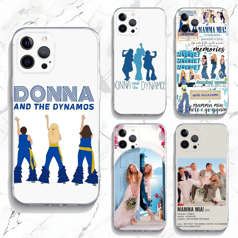 Musical Film Mamma Mia Phone Case For iPhone 15,14,13,12,11 Plus,Pro,Max,XR,XS,X,7,8 Plus,SE,Mini Transparent Silicone Soft