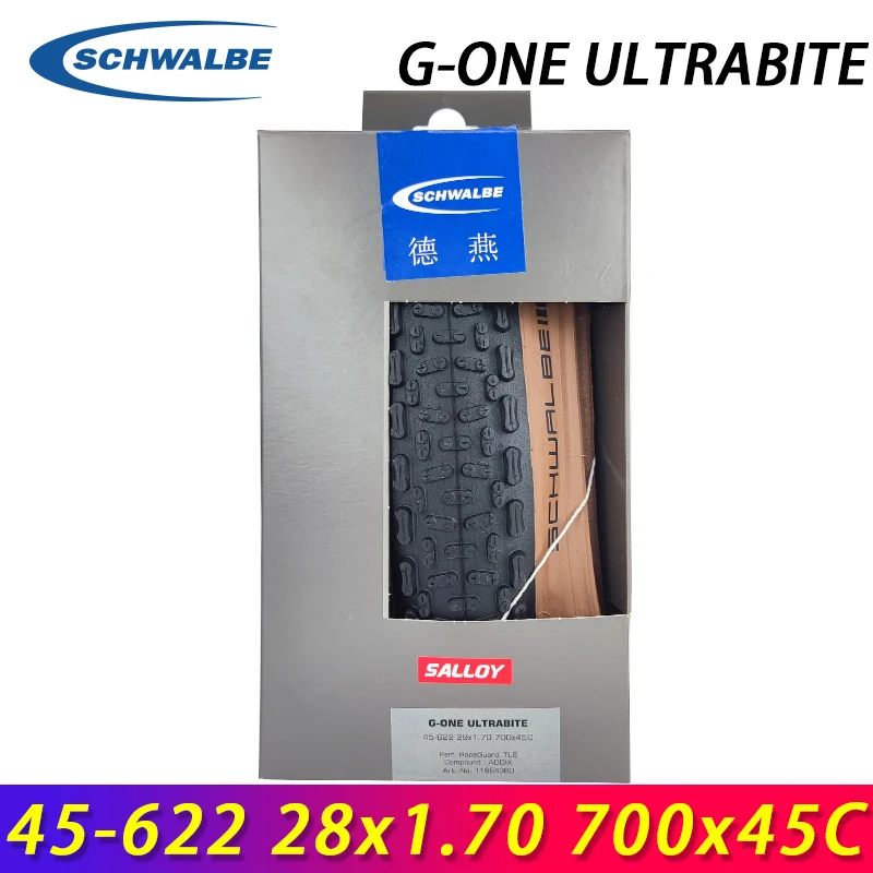 SCHWALBE Original G-ONE ULTRABITE 700x45c Brown Sidewall Tubeless Folding Tire for XC Gravel Bike Touring Bicycle Cycling Parts