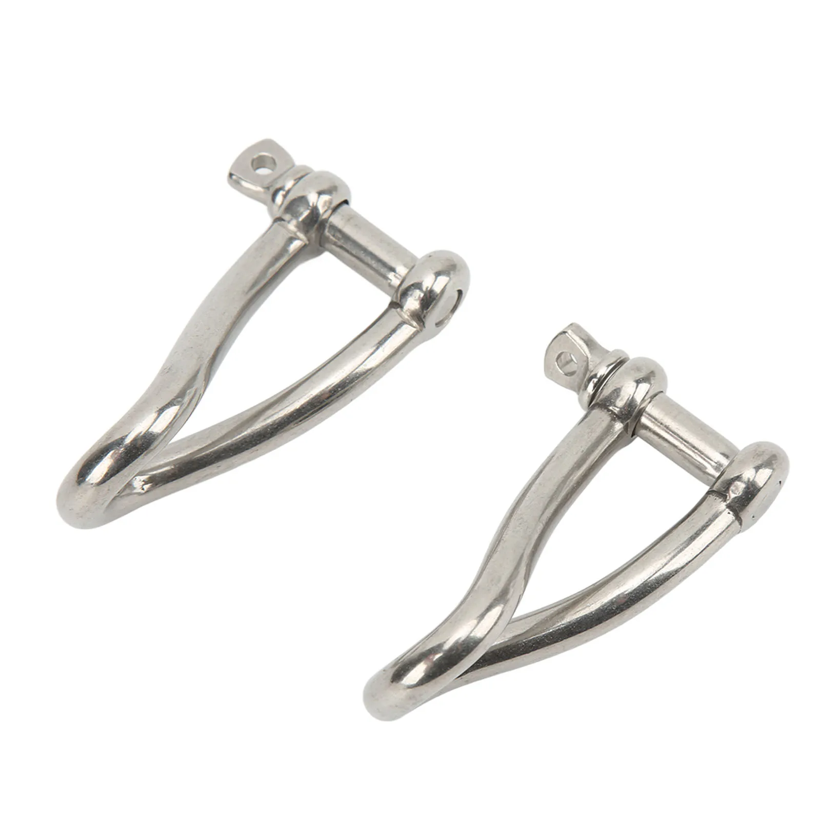 Twist Shackle 2Pcs 10mm 316 Stainless Steel for Yacht Fishing Boat High Strength Screw Pin OEM Replacement Shackle