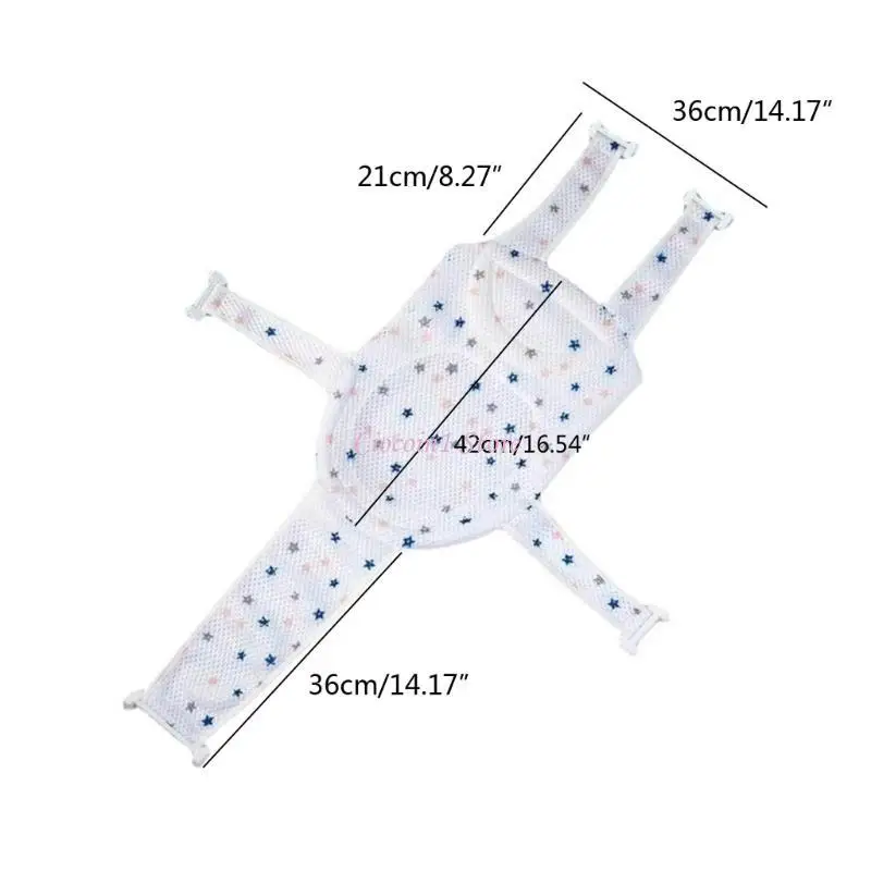 y1ub portable baby bath support mesh pad netborns patch net net not slip baby bath star tloating mift